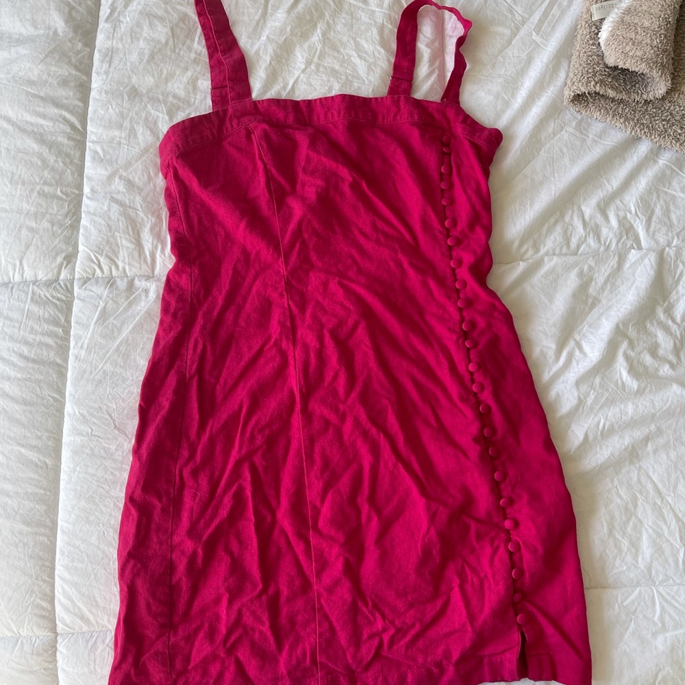 Hot Pink Canvas Sun Dress